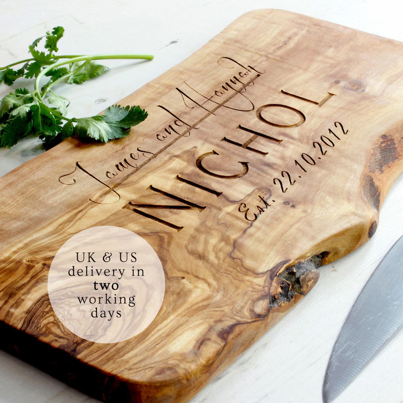 wooden chopping board etsy