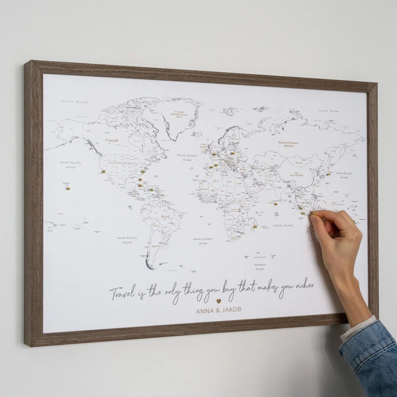 world map wedding etsy