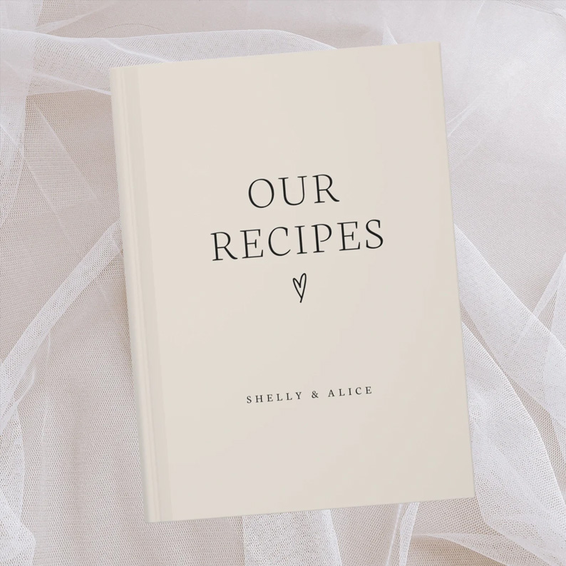 Recipe book with names